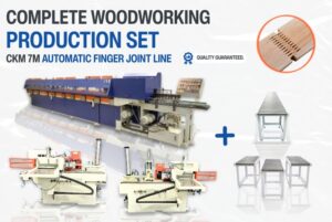 CKM 7m Automatic Finger Joint Line | Hydraulic Finger Joint Press with Dual CKM Millers and Feed Support Rollers