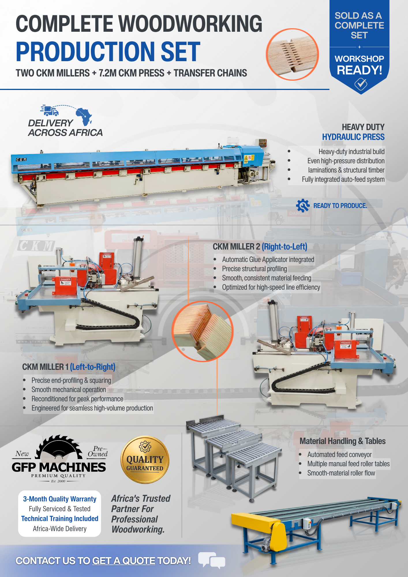 CKM 7.2m Automatic Finger Joint Line | Complete Woodworking Production Set (FJ029U) - Image 5